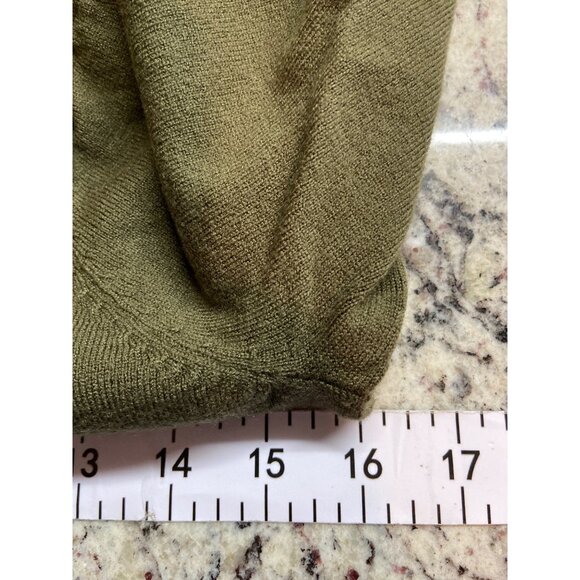 Boston Proper Sweater Olive XS Puff Sleeve Ribbed Hem Tunic Minimalist Chic - Picture 6 of 8